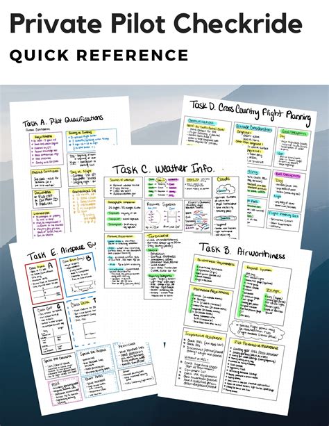 private pilot checkride cheat sheet